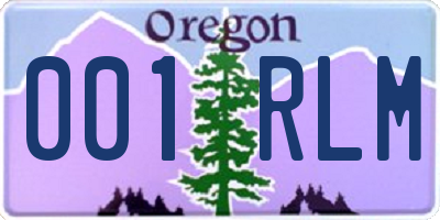 OR license plate 001RLM