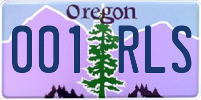 OR license plate 001RLS