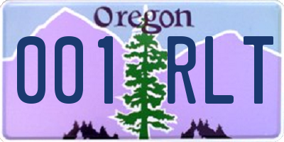 OR license plate 001RLT