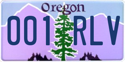 OR license plate 001RLV