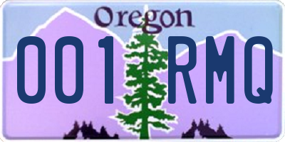 OR license plate 001RMQ