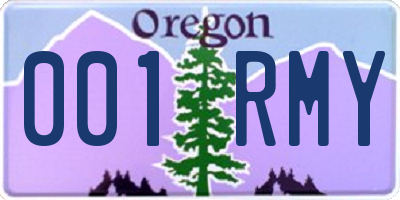 OR license plate 001RMY