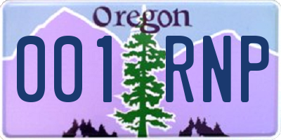 OR license plate 001RNP