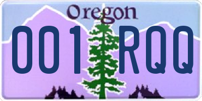 OR license plate 001RQQ