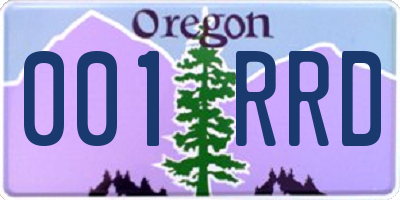 OR license plate 001RRD