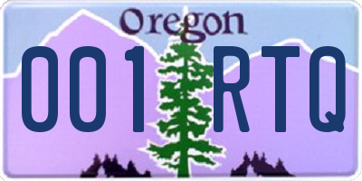 OR license plate 001RTQ