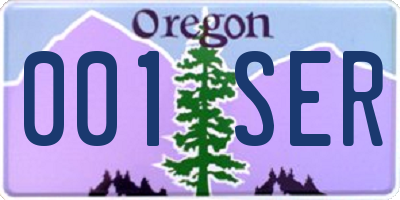 OR license plate 001SER