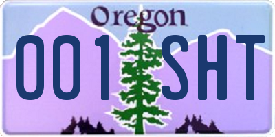 OR license plate 001SHT