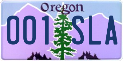 OR license plate 001SLA