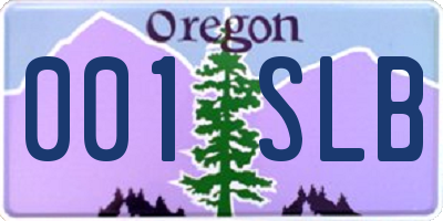 OR license plate 001SLB