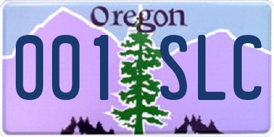 OR license plate 001SLC