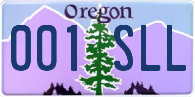 OR license plate 001SLL