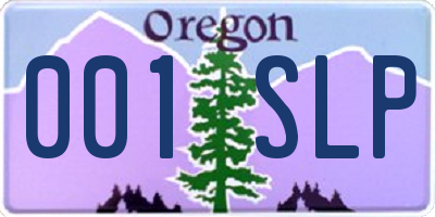 OR license plate 001SLP