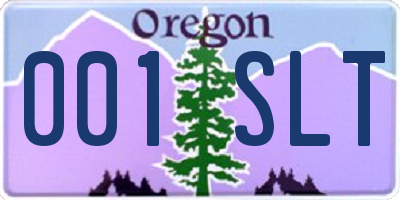 OR license plate 001SLT