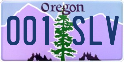 OR license plate 001SLV