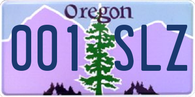 OR license plate 001SLZ