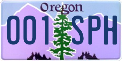 OR license plate 001SPH