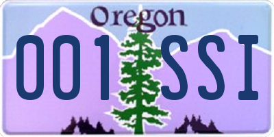 OR license plate 001SSI