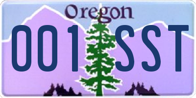 OR license plate 001SST