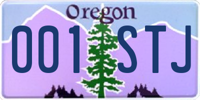 OR license plate 001STJ