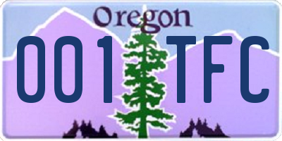 OR license plate 001TFC