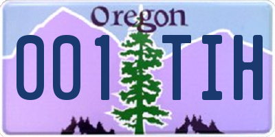 OR license plate 001TIH