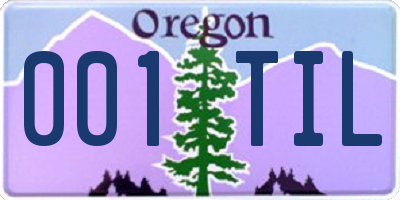 OR license plate 001TIL