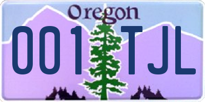 OR license plate 001TJL