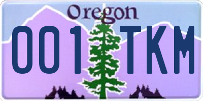 OR license plate 001TKM