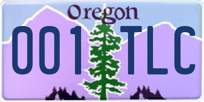 OR license plate 001TLC