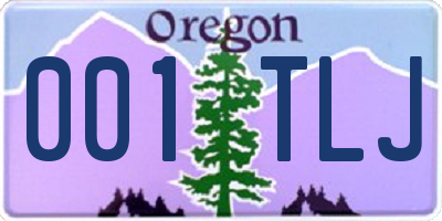 OR license plate 001TLJ
