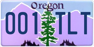 OR license plate 001TLT