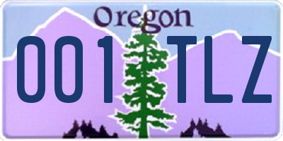OR license plate 001TLZ