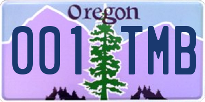 OR license plate 001TMB