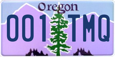 OR license plate 001TMQ