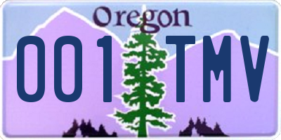 OR license plate 001TMV