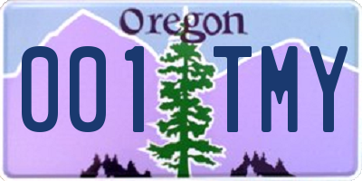 OR license plate 001TMY