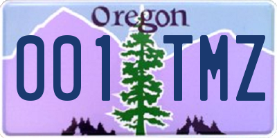 OR license plate 001TMZ