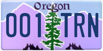 OR license plate 001TRN