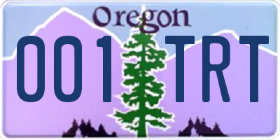 OR license plate 001TRT