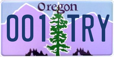 OR license plate 001TRY