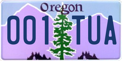 OR license plate 001TUA