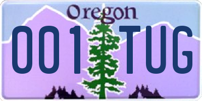 OR license plate 001TUG