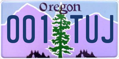 OR license plate 001TUJ