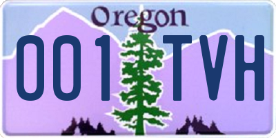 OR license plate 001TVH