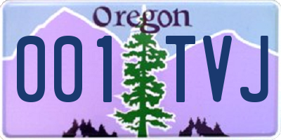 OR license plate 001TVJ