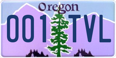 OR license plate 001TVL