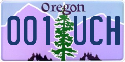 OR license plate 001UCH