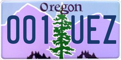 OR license plate 001UEZ