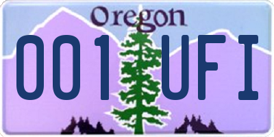 OR license plate 001UFI